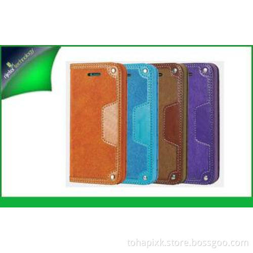 Shockproof Purple Apple Iphone Leather Cases For Iphone 5s